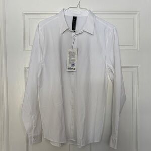 Lululemon New Venture Slim-Fit Long Sleeve White Dress Shirt